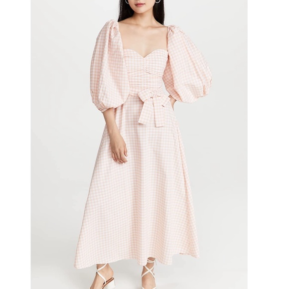 SUNDRESS Peach Gingham Dress - Picture 4 of 7